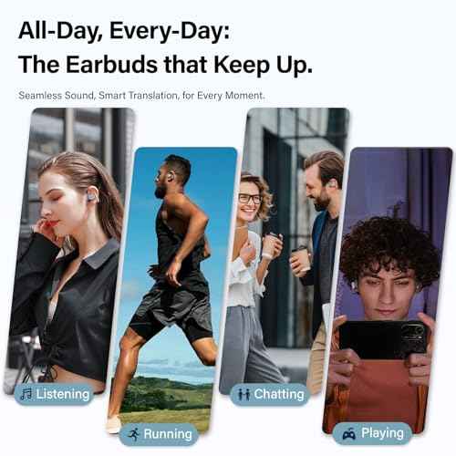AI-Powered 3-in-1 Translator Earbuds 3230 ? Real-Time Translation in 144 Languages for Travel, Meetings & Daily Communication