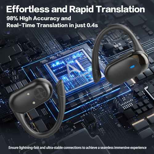 AI Translation Earbuds Real Time, 144 Language Translator Ear buds, Audifonos Traductores Ingl?s Espa?ol, 3-in-1 Translating Wireless Earphones Bluetooth Headphones for Travel Learning Business