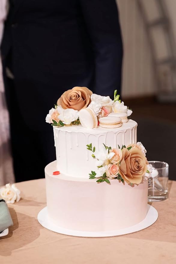 Artificial Rose Flower Artificial Flowers Flower with Long Stem Silk Roses Bouquet for Wedding Bridal Shower Party Home Decoration (Terracotta, 50 Pcs)