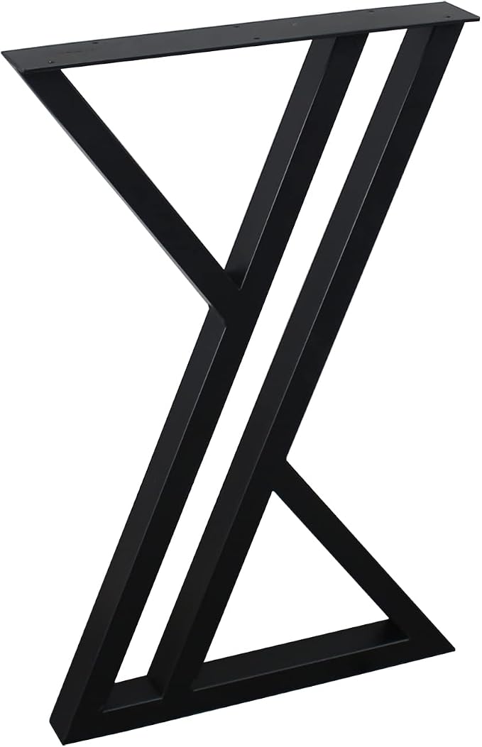 MBQQ Rustic Decor Triangle Table Legs, Heavy Duty Metal, 28' Height, 17.7' Wide, Industrial Modern, DIY Iron Bench Legs