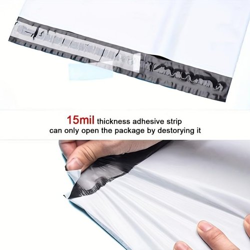25PCS Colorful Gift Packaging - Waterproof Mail Bags | White 30x38+4cm for Secure Shipping