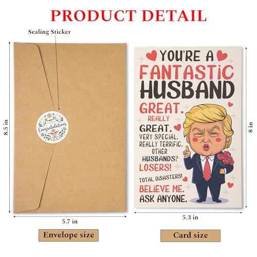 Funny Anniversary Card for Husband ? Hilarious Birthday, Father¡¯s Day, or Romantic Gift from Wife ? Sarcastic Humor for Him, Boyfriend, or Partner ? Blank Inside