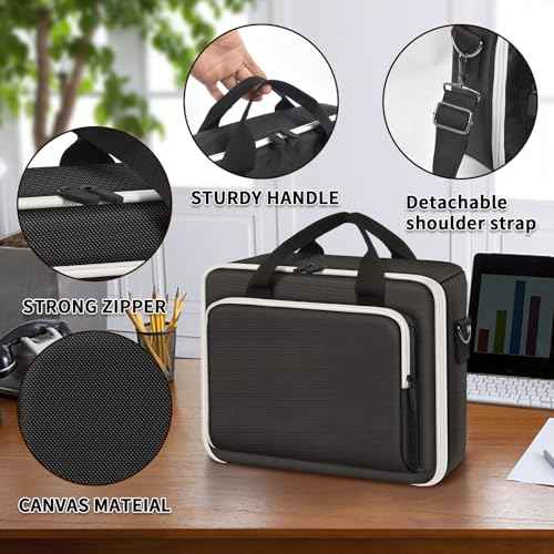 Wireless Mobile Printer Case Compatible with Canon PIXMA TR150/ iP110 Printers, Potable Travel Storage Bag Fit for Printer Charger, Ink Cartridges, Batteries and Accessories (Box Only) -Black