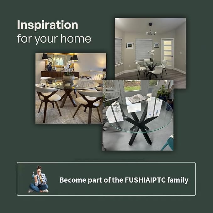 FUSHIAIPTC Metal Table Legs 28 Inch, Artistic Heavy Duty Dining Table Base with Suction Cups & Pre-Drilled Holes, Fits Glass Marble Wood Tops, DIY Desk Coffee Table Legs, 1000LBS Capacity, Gold