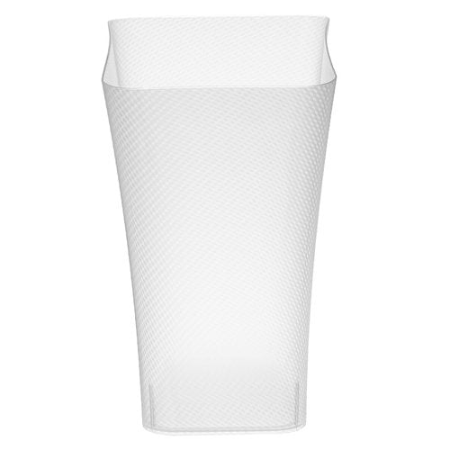 Clorox Textura Slim Trash Can - 3.1 Gallon Small Waste Basket for Narrow Spaces | Clear Frost Finish