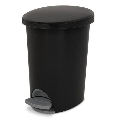 Skiennix 2.6 Gallon Small Trash Can - Step-On Lid, Slim Design for Tight Spaces | Durable Plastic for Bathroom, Bedroom, Office