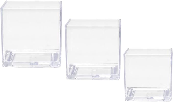 Royal Imports Flower Acrylic Vases Cubes - Decorative Centerpiece for Home or Wedding - Non Breakable Plastic, 1-Set of 3 Sizes: 4", 5", 6" - Clear