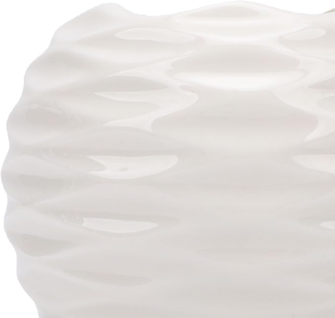 AMONIDA Ceramic Scented Candle Holder, Handcrafted Nordic Lightweight Decorative Centerpiece, Candle Tea Light Holder with Versatile Minimalist Design, Ideal for Living Room Table (White)