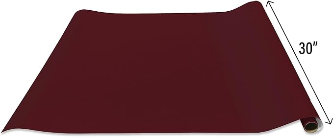 Jillson Roberts Solid Gift Wrap, Burgundy Matte (8 Rolls 5 feet x 30 inches)