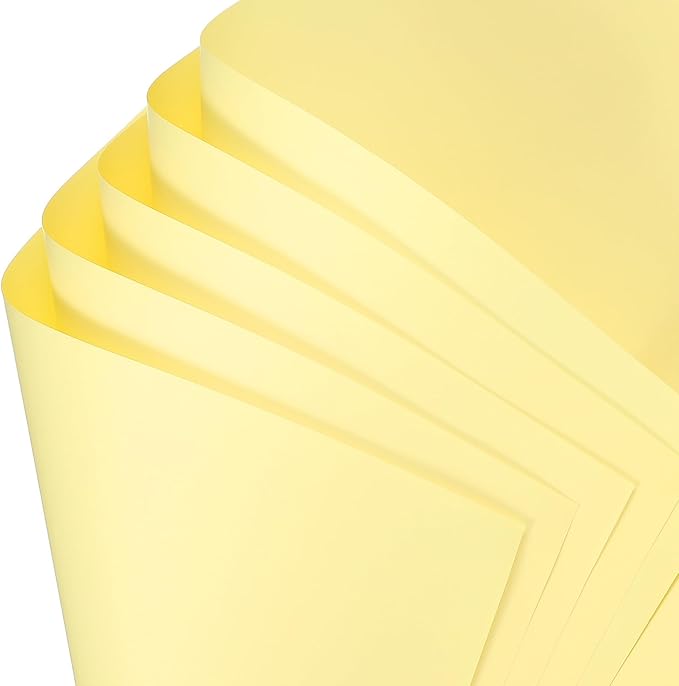 uxcell 60 Sheets Flower Wrapping Paper, 21.5" x 21.5" Waterproof Floral Bouquet Wrapping Papers Florist Supplies for Wedding Party Gift Packaging DIY Crafts, Light Yellow