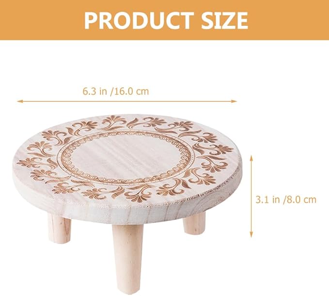 Wooden Mid Modern Plant Stand Potted Plants Riser Shelf for Balcony and Home Decor Decorative Holder for Indoor and Outdoor Use