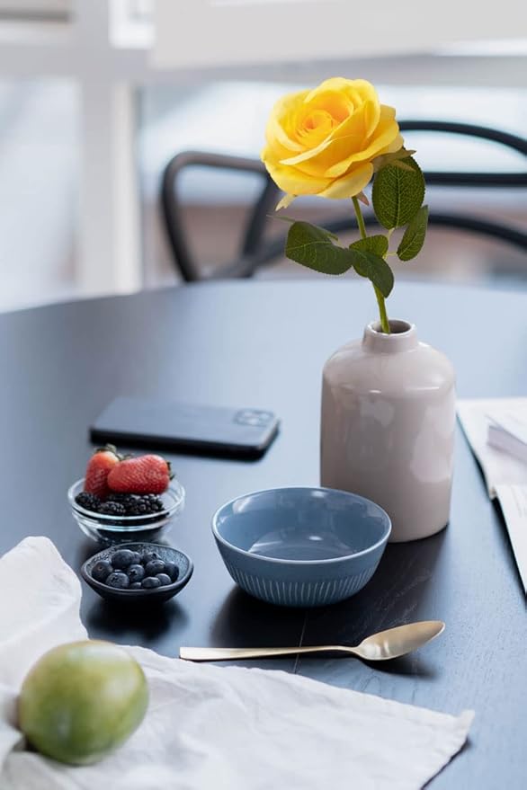 Artificial Rose Flower Artificial Flowers Flower with Long Stem Silk Roses Bouquet for Wedding Bridal Shower Party Home Decoration (Yellow, 30 Pcs)