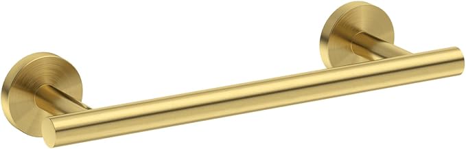 USHOWER Light Gold Hand Towel Bar, 9-Inch Towel Racks for Bathroom Wall-Mounted, SUS304 Stainless Steel Towel Rod (Total Length 11-Inch)