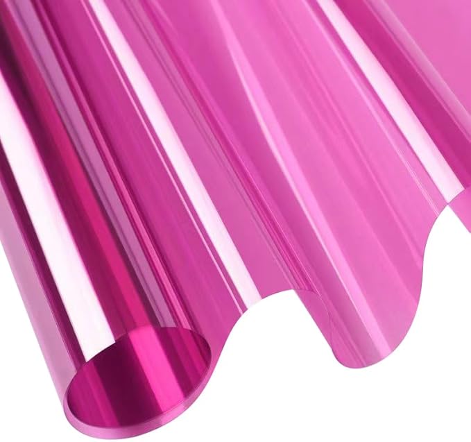 PerkHomy Colored Cellophane Wrap Roll 16" x 100' 3 Mil Thick Cellophane For Gift Basket Treats Goodie Wrapping Craft Flower Bouquet Plastic (Pink, 100ft (16in Width))