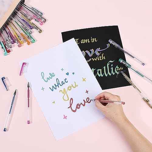 Mr. Pen- Metallic Gel Pens, 25 Unique Metallic Colors, Gel Pens for Adult Coloring Book