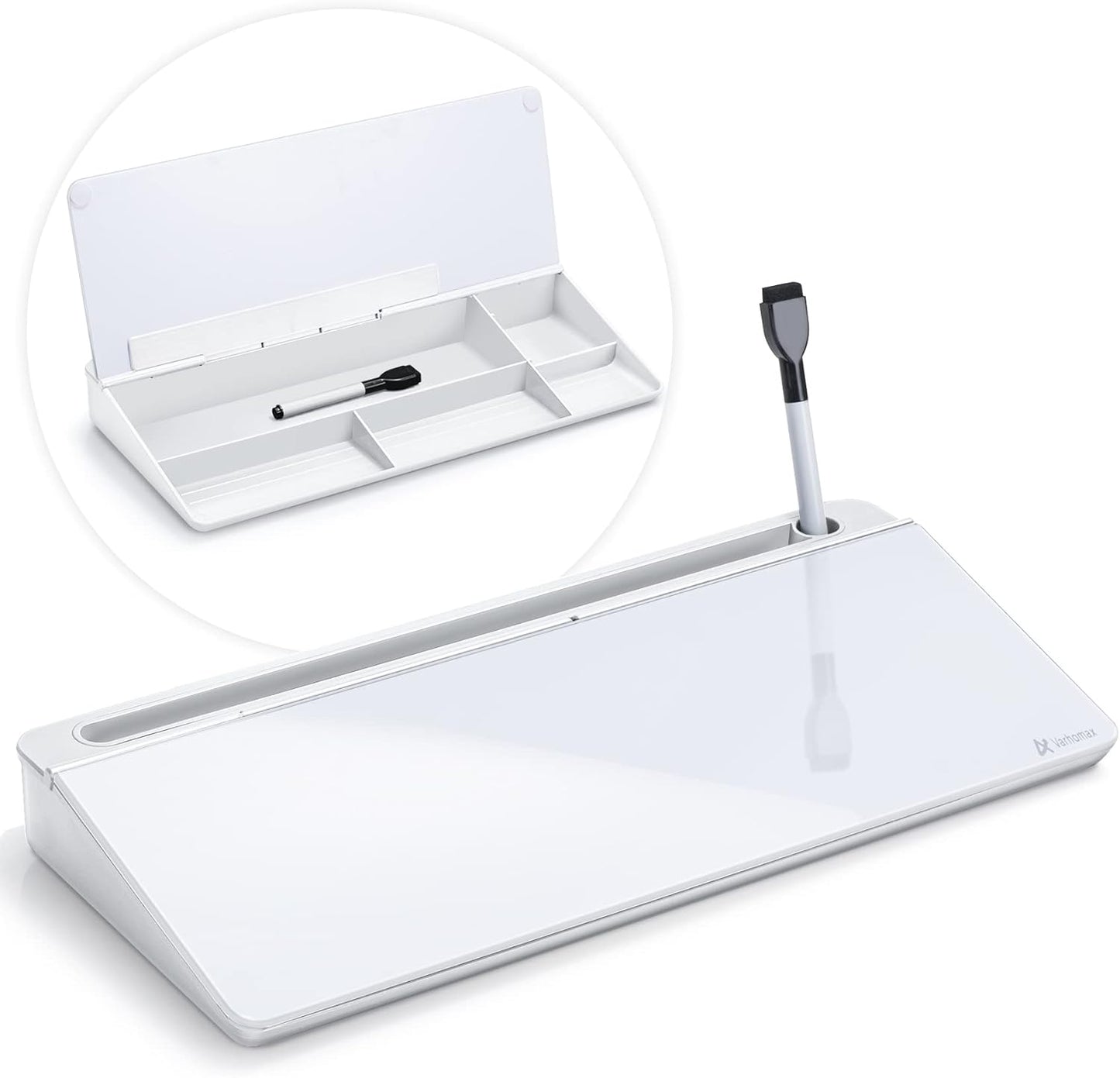 Skiennix Desktop Whiteboard - Whiteboard with Calculator | Ideal Desk Organizer for Home, Office & School