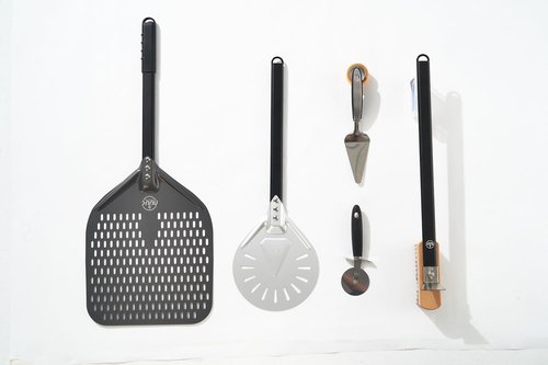 NUUK Deluxe Pizza Tool Set - Essential Aluminum Tools with Peel, Turning Tool, Oven Brush & Cutter