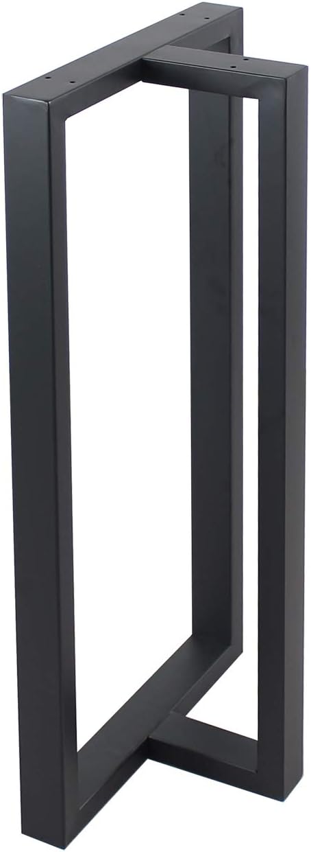 MBQQ Furniture Legs 35”Height 15”Wide Rustic Decory T Shape Table Legs,Heavy Duty Metal Desk Legs,Dining Table Legs,Industrial Modern, DIY Iron Bench Legs