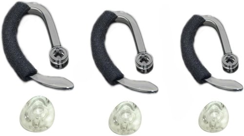 Plantronics Ear Tips Replacement Kit - 3X Same Size Foam Earbuds + Ear Hook Loops | Mixed L/M/S