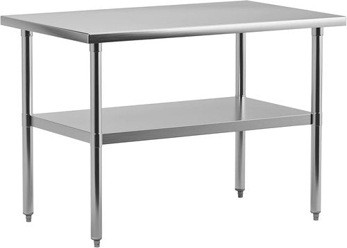 KYBOLT Stainless Steel Work Table - NSF Certified Heavy Duty Kitchen Prep Table | 24" x 36" with Undershelf