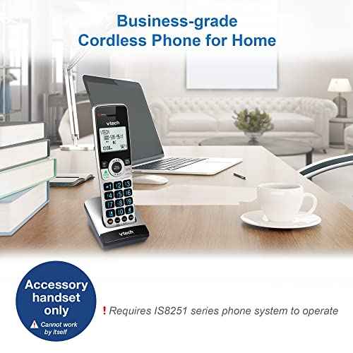 VTech IS8201 Additional Handset for IS8251 Business Grade Cordless Phone Series, Perfect for Home Office, Smart Call Blocking, Answering System, Bluetooth Connect to Cell