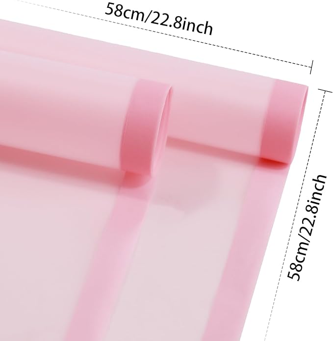 DEWJDFSC 20 Sheets Flower Wrapping Paper,Waterproof Floral Korean Bouquet Wrapping Paper, Florist Supplies, Suitable for Flowers Gift Packaging (Pink)