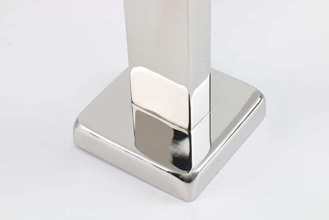 TocTen Bath Towel Rack - Square Base Thicken SUS304 Stainless Steel Towel Bar for Bathroom, Bathroom Accessories Towel Rod Heavy Duty Wall Mounted Towel Holder. (Chrome, 20)