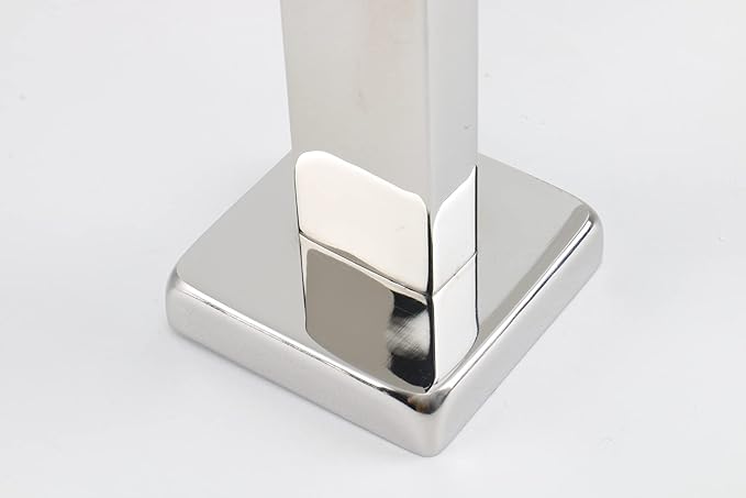 TocTen Bath Towel Rack - Square Base Thicken SUS304 Stainless Steel Towel Bar for Bathroom, Bathroom Accessories Towel Rod Heavy Duty Wall Mounted Towel Holder. (Chrome, 12)
