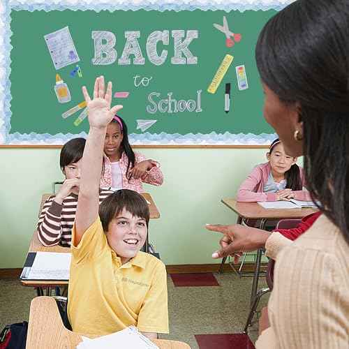 Bulletin Board Border 65.6ft Classroom Blackboard Decoration for School/Office/Party (Cloud)