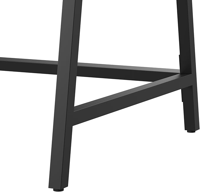 Bush Furniture Steele 40W Writing Desk in Dark Gray Hickory | Compact Computer Table with Storage for Home Office, Study Room, or Entryway