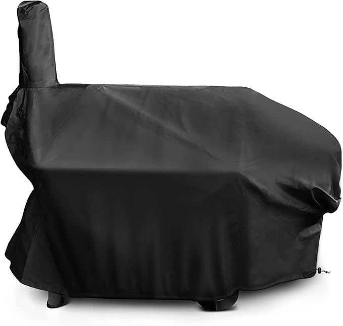 i COVER 66 Inch 600D Heavy Duty Water Proof Patio Outdoor Canvas Offset BBQ Barbecue Smoker Covers for Oklahoma Joe s Highland and Landmann Brinkmann Char-Broil Char-Griller