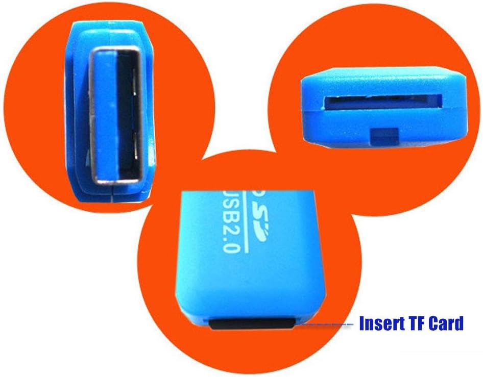 VizGiz Micro SD Card Reader - 6 Pack USB 2.0 Adapter for Android, PC, Mac & More | Compact Design