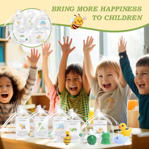 60Sets Employee Appreciation Gifts Bulk for Coworkers Thank You Staff Gift Funny Animal Pun Greeting Note Cards Inspirational Resin Office Pocket Gifts