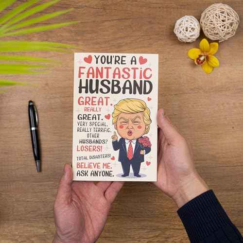 Funny Anniversary Card for Husband ? Hilarious Birthday, Father¡¯s Day, or Romantic Gift from Wife ? Sarcastic Humor for Him, Boyfriend, or Partner ? Blank Inside