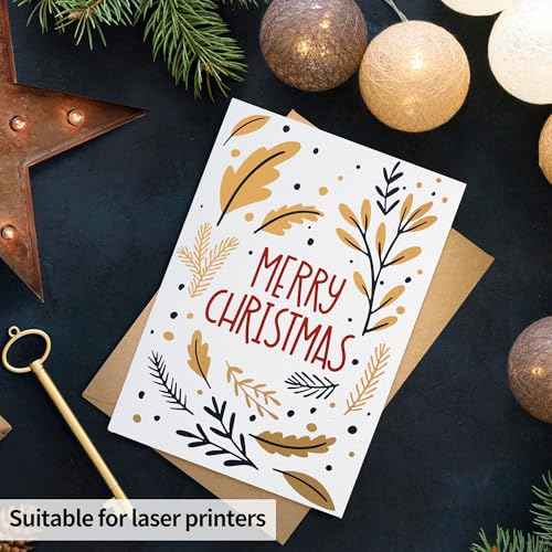 White Shimmer Cardstock Paper, 25 Sheets 250gsm/92Ib Pearlescent Paper for Crafts, Double-sided Shiny Cardstock for DIY Projects Birthday Wedding Decoration UAP18025