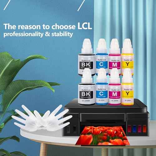 LCL GI-290 Ink bottles Replacement for Canon GI 290 GI290 290 Ink Refill Bottles Compatible with Canon Megatank G3200 G4210 G1000 G1100 G1200 G1310 G1400 G1800 G1810 G1900 G2000 G2100 G2200 (2K2C2M2Y)