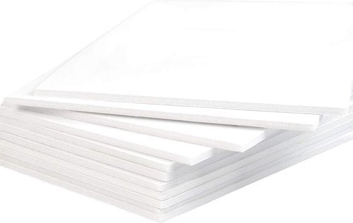 Mat Board Center | Acid-Free Foam Boards - Pack of 10, 9x12 Inch, 1/8" Thick, White