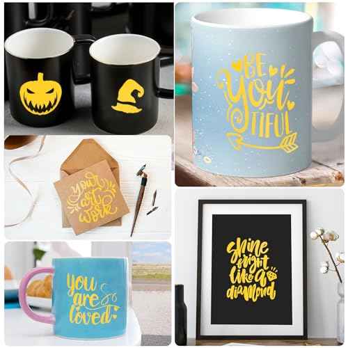 Prime Vinyl Permanent Vinyl - Matte Yellow Adhesive Vinyl for All Cutting Machine, 12" x10 FT Permanent Outdoor for Decor Sticker, Home Decal, Scrapbooking, Signs