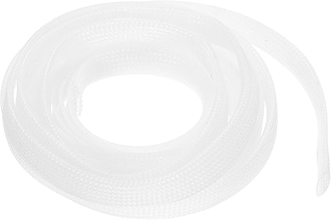 uxcell PET Expandable Sleeving 10ft 1/2" Clear Cable Management Sleeve Cord Organizer for Wrap Protect Cable