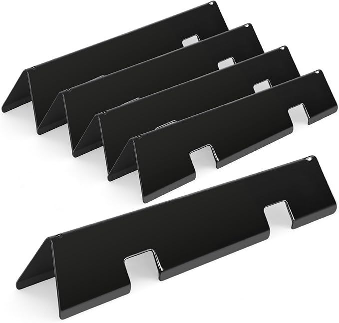 15.3 inch Flavorizer Bars for Weber Spirit I & II E310 E320 E330 S310 S320 S330 Gas Grills with Front Control Knobs, Replacement for Weber Spirit Grill Parts 7636, Porcelain Enameled Steel, 5 PCS