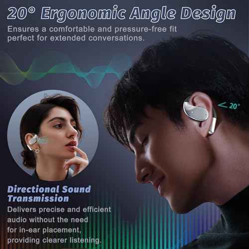 Translation Earbuds Real Time, 3-in-1 AI Translator Earbuds with 144 Languages, OWS Open-Ear Translation Device, 60h Long Life and HiFi Sound, fit iOS and Android, Suitable for Travel Learning