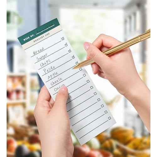 Weekly Magnetic Meal Planner & Tear Off Grocery List - 7 x 10 Inch Menu Planner Notepad for Fridge - Grocery Shopping List Notepad ?Dinner List for Refrigerator - (Large Planner with 60 Sheets - 7 x