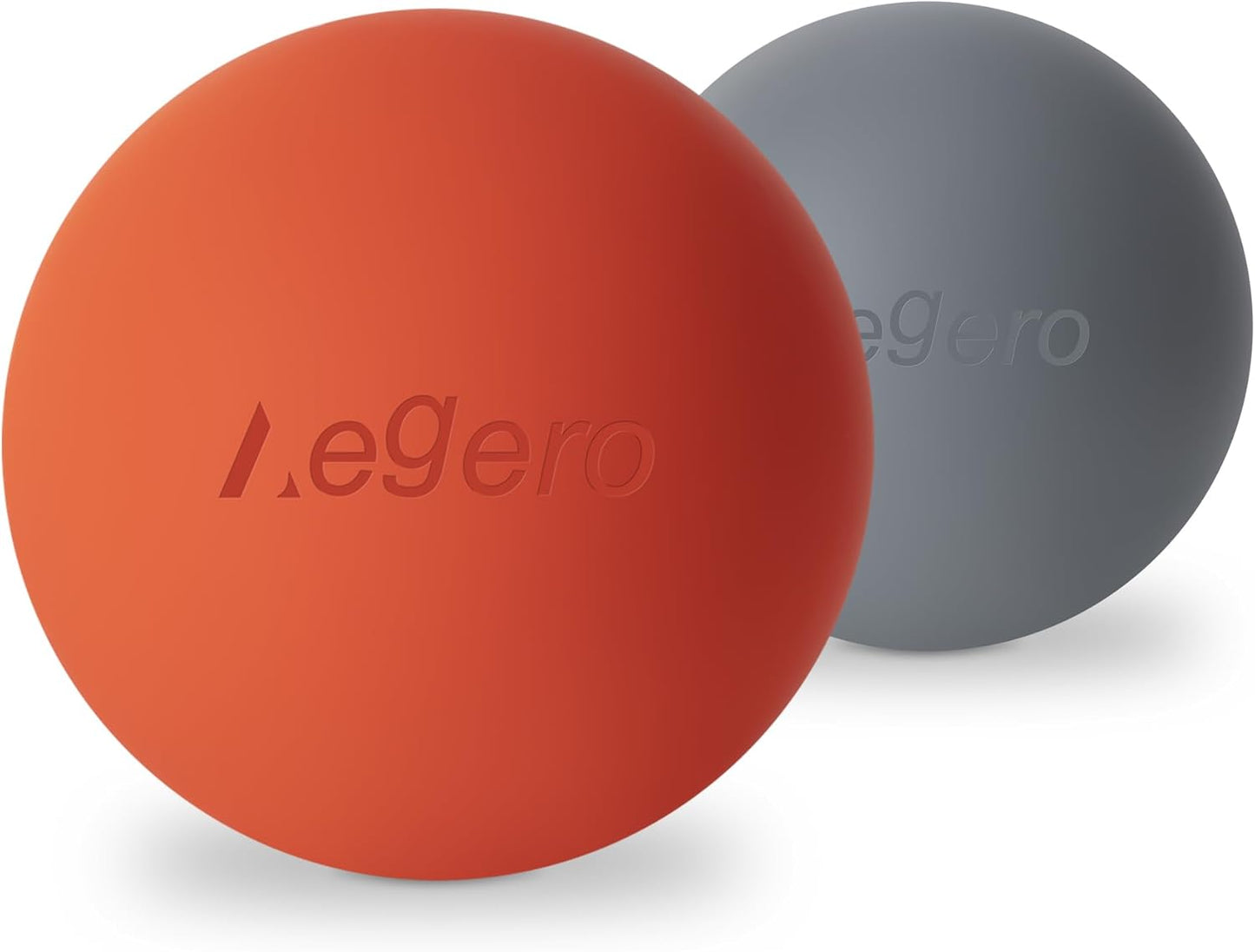 Skiennix Massage Lacrosse Balls - Myofascial Release & Deep Tissue Therapy | 2-Pack in Orange & Grey