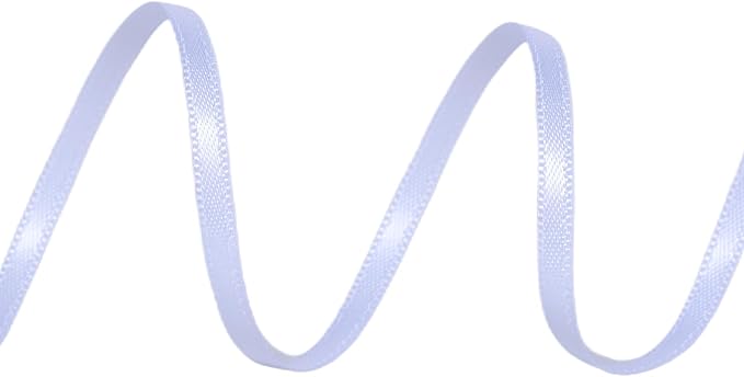 YAMA White Double Faced Satin Ribbon 1/8 Inch 100 Yards Thin White Ribbon for Gift Wrapping Crafts Bows Wedding Party Decoration