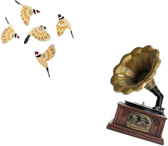 Baoblaze Vintage Wooden Bird Wall Figurine Collectible Sculpture Retro Ornament Housewarming Gift Decorative Office Crafts Bedroom Indoor Versatile B