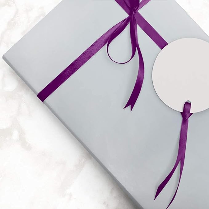 JAM Paper Gift Wrap - Metallic Wrapping Paper - 25 Sq Ft - Silver Foil - Roll Sold Individually