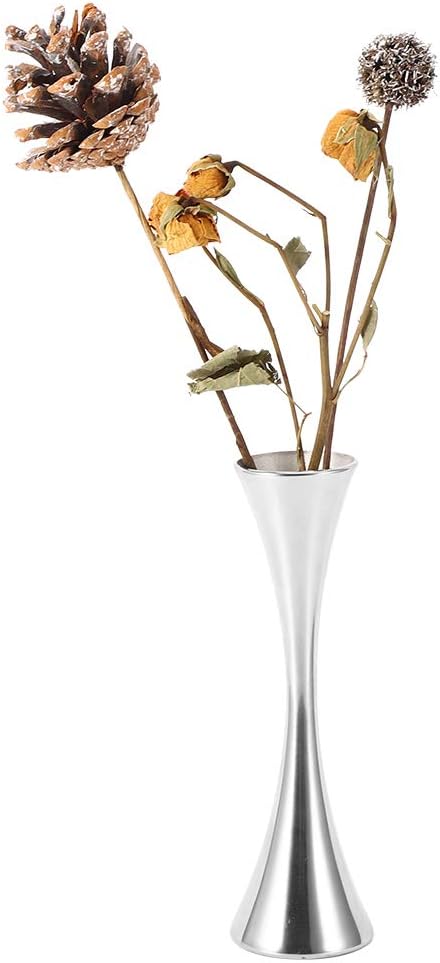 Keenso Modern Stainless Steel Flower Vase, Beautiful Wedding Table Centerpieces for Home Decoration