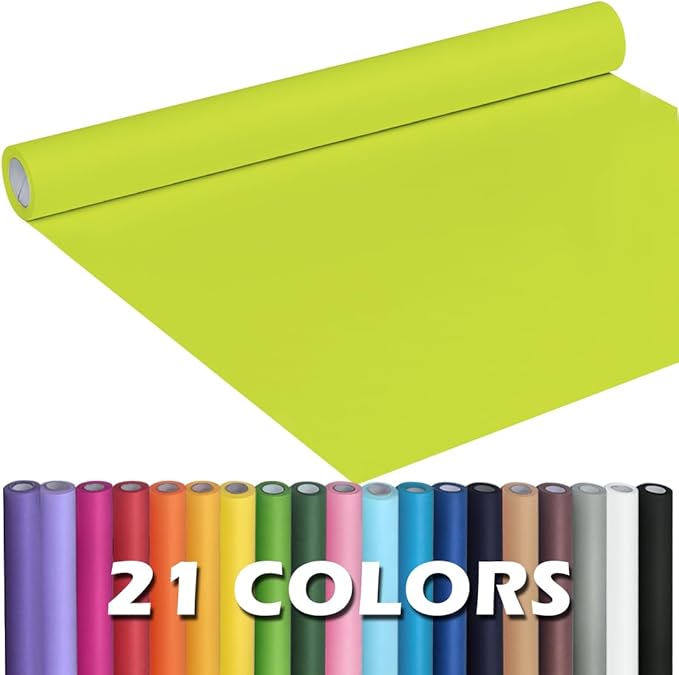 PerkHomy Neon Green Kraft Paper Roll 17.5" x 960" (80') for Gift Wrapping Bouquet Flower Art Painting Craft Writing Packaging Shipping 80GSM 55LB (Neon Green, 17.5" x 80')
