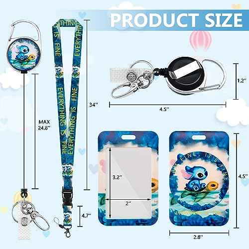 Funny Turtle Badge Lanyard with ID Holder and Retractable Badge Reel,Breakaway Lanyard for Cruise Ship Card Holder,Carabiner Badge Reel Key Holder,Ideal for Work Staff Nurse Teacher Student