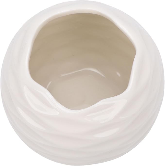 Scented Candle Holder, Ceramic Nordic Minimalist Holder, Hand Cast Texture Heat Proof Candle Stand with Durable Design, Ideal for Living Room, Dining Table & Bedroom Decor (White)